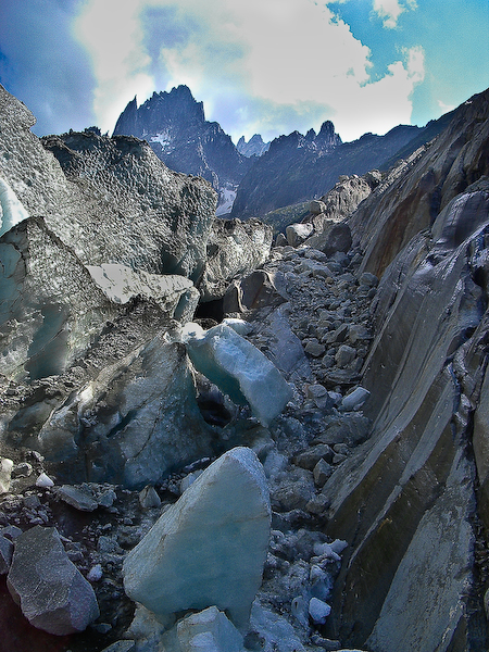 dans les entrailles du glacier